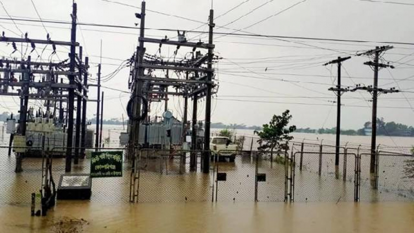বন্যায় সিলেটে বিদ্যুৎকেন্দ্র তলিয়ে যাওয়ার শঙ্কা