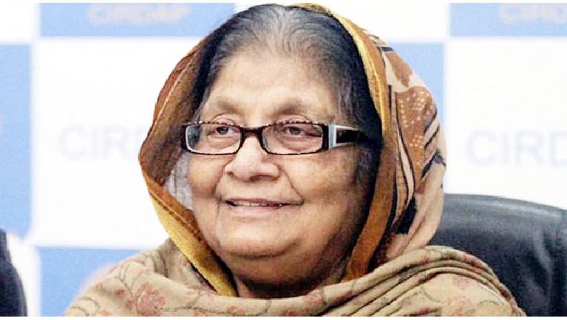 সংসদ উপনেতা সৈয়দা সাজেদা চৌধুরী আর নেই