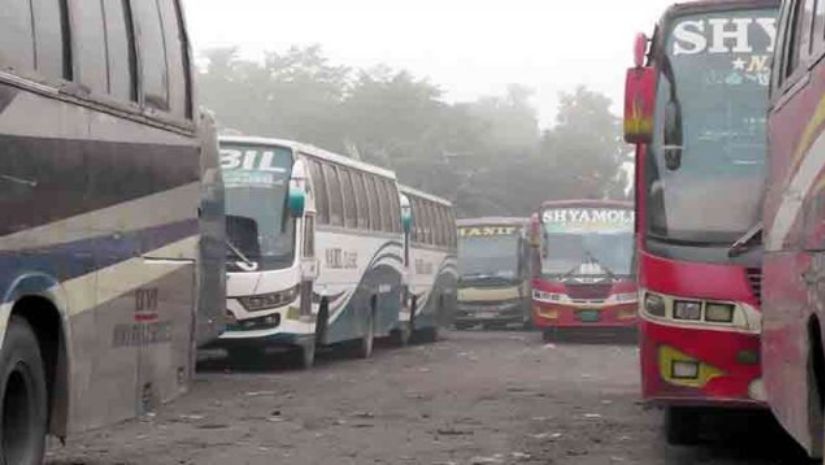 রংপুরে বাস ধর্মঘট শুরু