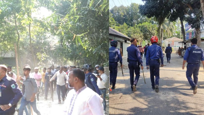 আওয়ামী লীগ-বিএনপি সংঘর্ষে সিরাজগঞ্জে পুলিশসহ আহত ২০