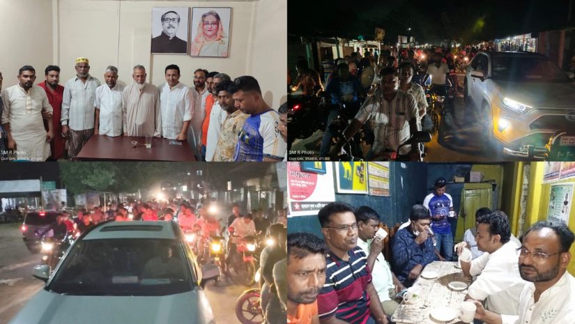 বিএনপি-জামায়াতের অপতৎপরতা রুখতে এমপি পূত্রের মোটর শোভাযাত্রা